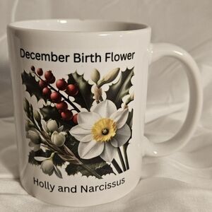 December Birth Flower Mug